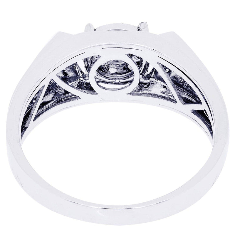 White Gold Mens Diamond Ring| 0.81 Carats| 6.21 Grams