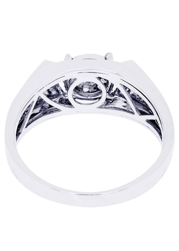 White Gold Mens Diamond Ring| 0.81 Carats| 6.21 Grams