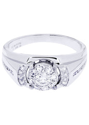 White Gold Mens Diamond Ring| 0.81 Carats| 6.21 Grams