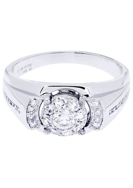 White Gold Mens Diamond Ring| 0.81 Carats| 6.21 Grams