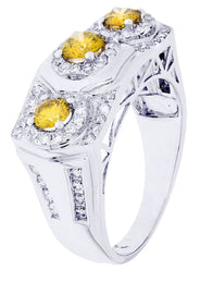 White Gold Mens Diamond Ring| 1.93 Carats| 10.11 Grams