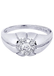 White Gold Mens Diamond Ring| 0.43 Carats| 5.79 Grams