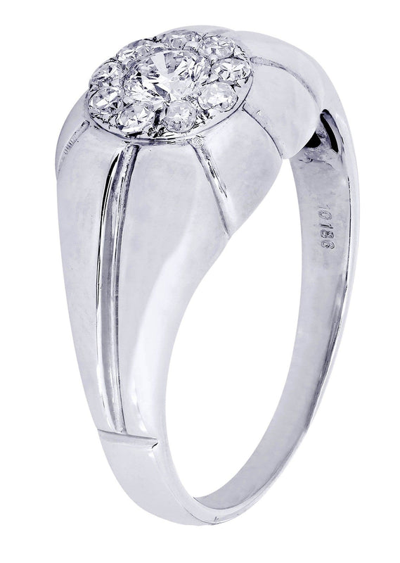 White Gold Mens Diamond Ring| 0.43 Carats| 5.79 Grams