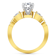 Pave Diamond EngagementRing Chloe 14K Yellow Gold