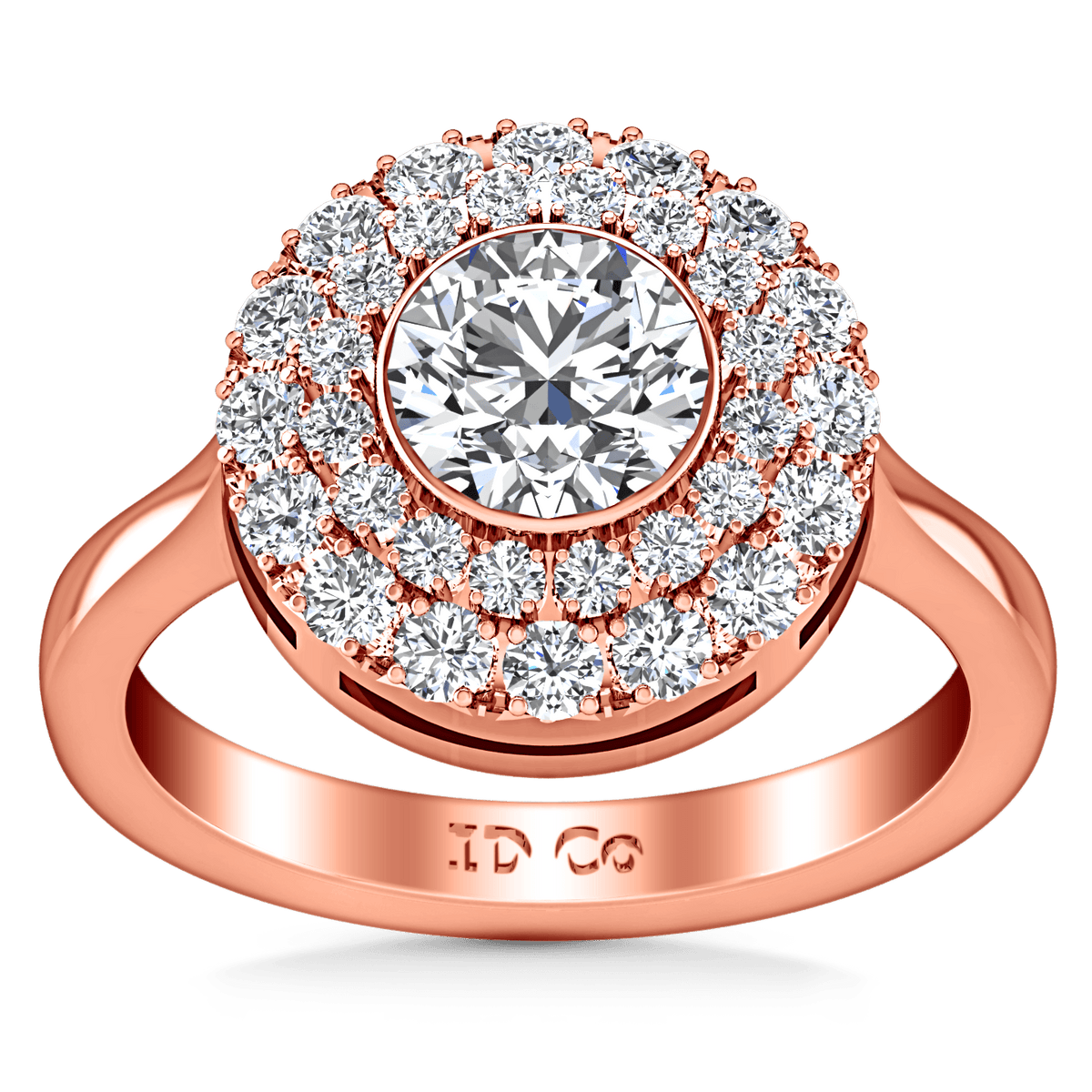 Halo Diamond Engagement Ring Mandy 14K Rose Gold