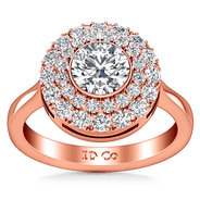 Halo Diamond Engagement Ring Mandy 14K Rose Gold