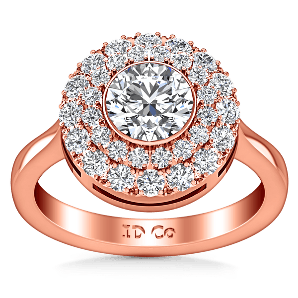 Halo Diamond Engagement Ring Mandy 14K Rose Gold