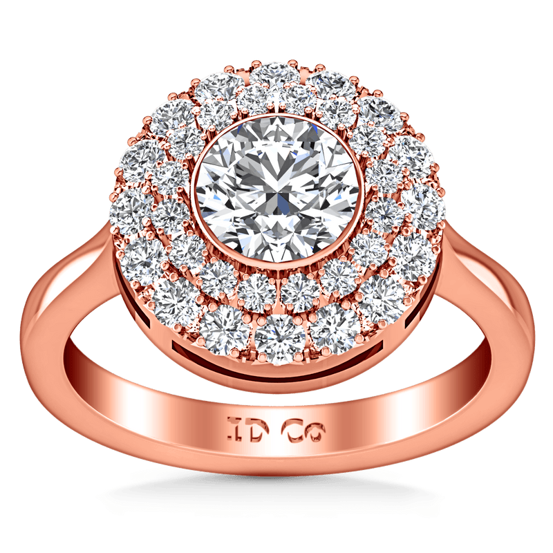 Halo Diamond Engagement Ring Mandy 14K Rose Gold