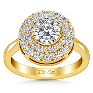 Halo Diamond Engagement Ring Mandy 14K Yellow Gold