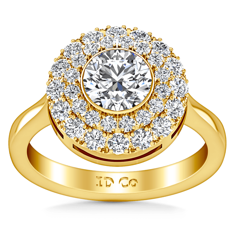 Halo Diamond Engagement Ring Mandy 14K Yellow Gold