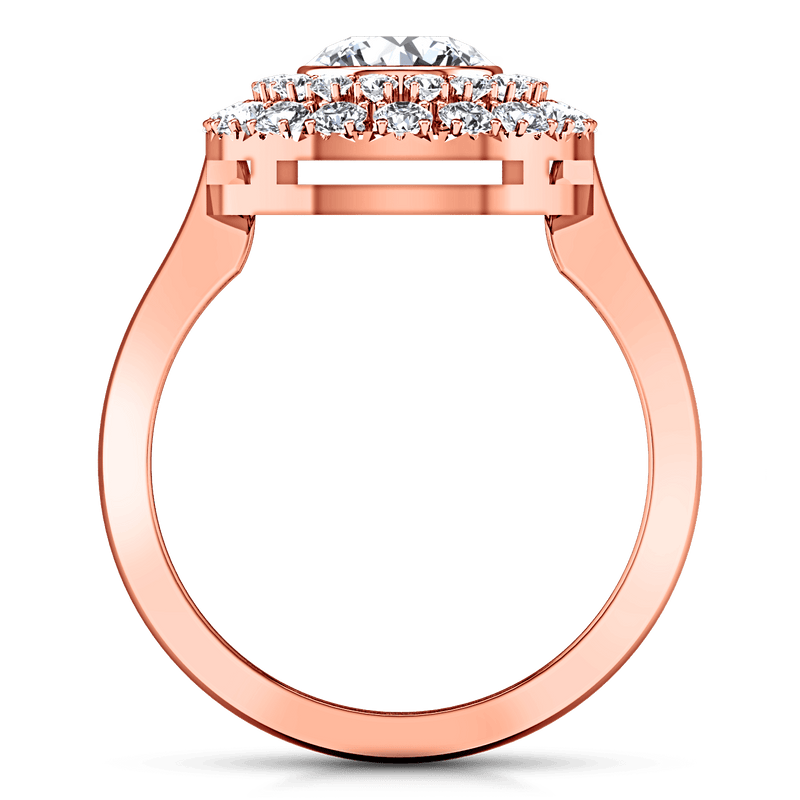 Halo Diamond Engagement Ring Mandy 14K Rose Gold