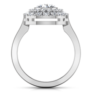 Round Diamond Halo Engagement Ring Mandy 14K White Gold
