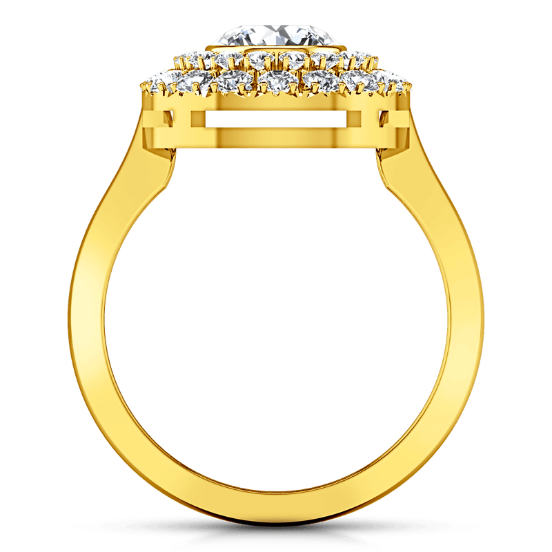 Halo Diamond Engagement Ring Mandy 14K Yellow Gold