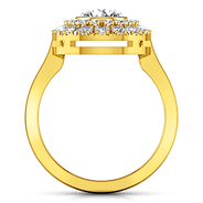 Halo Diamond Engagement Ring Mandy 14K Yellow Gold