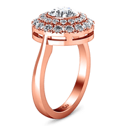 Halo Diamond Engagement Ring Mandy 14K Rose Gold