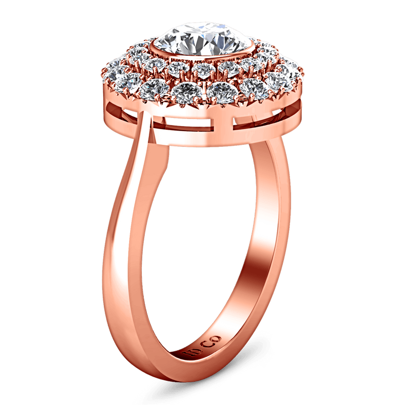 Halo Diamond Engagement Ring Mandy 14K Rose Gold