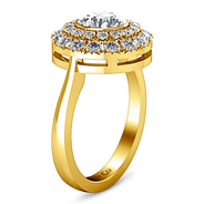 Halo Diamond Engagement Ring Mandy 14K Yellow Gold