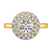 Halo Diamond Engagement Ring Mandy 14K Yellow Gold