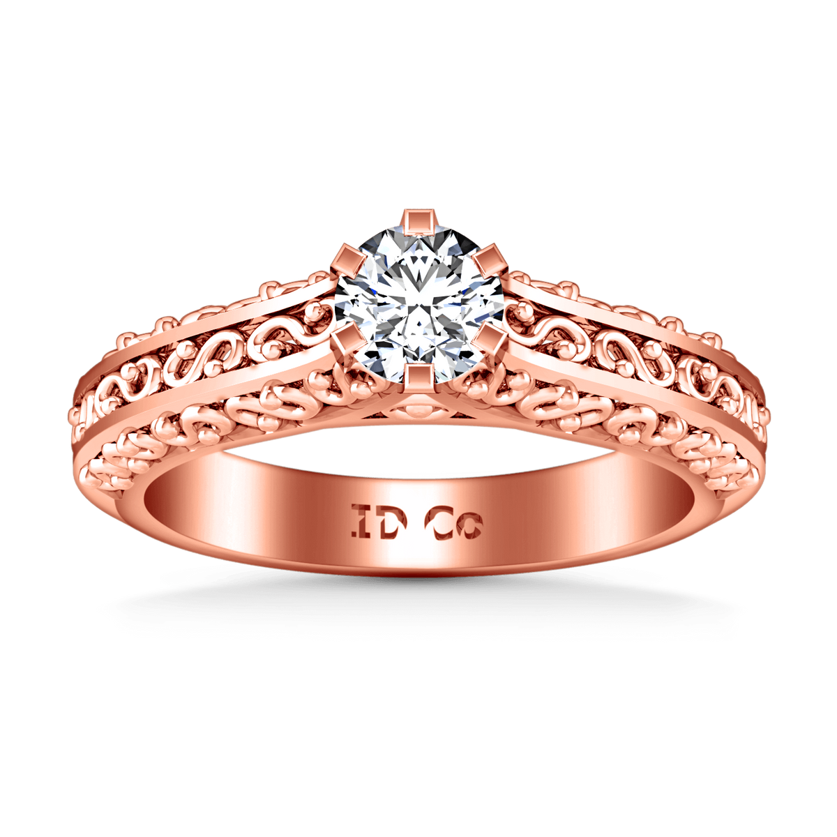Solitaire Diamond Engagement Ring Whitney 14K Rose Gold