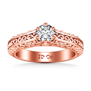Solitaire Diamond Engagement Ring Whitney 14K Rose Gold