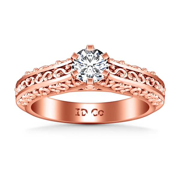 Solitaire Diamond Engagement Ring Whitney 14K Rose Gold