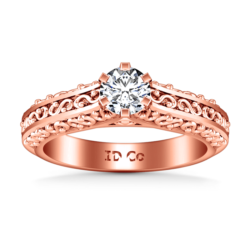 Solitaire Diamond Engagement Ring Whitney 14K Rose Gold