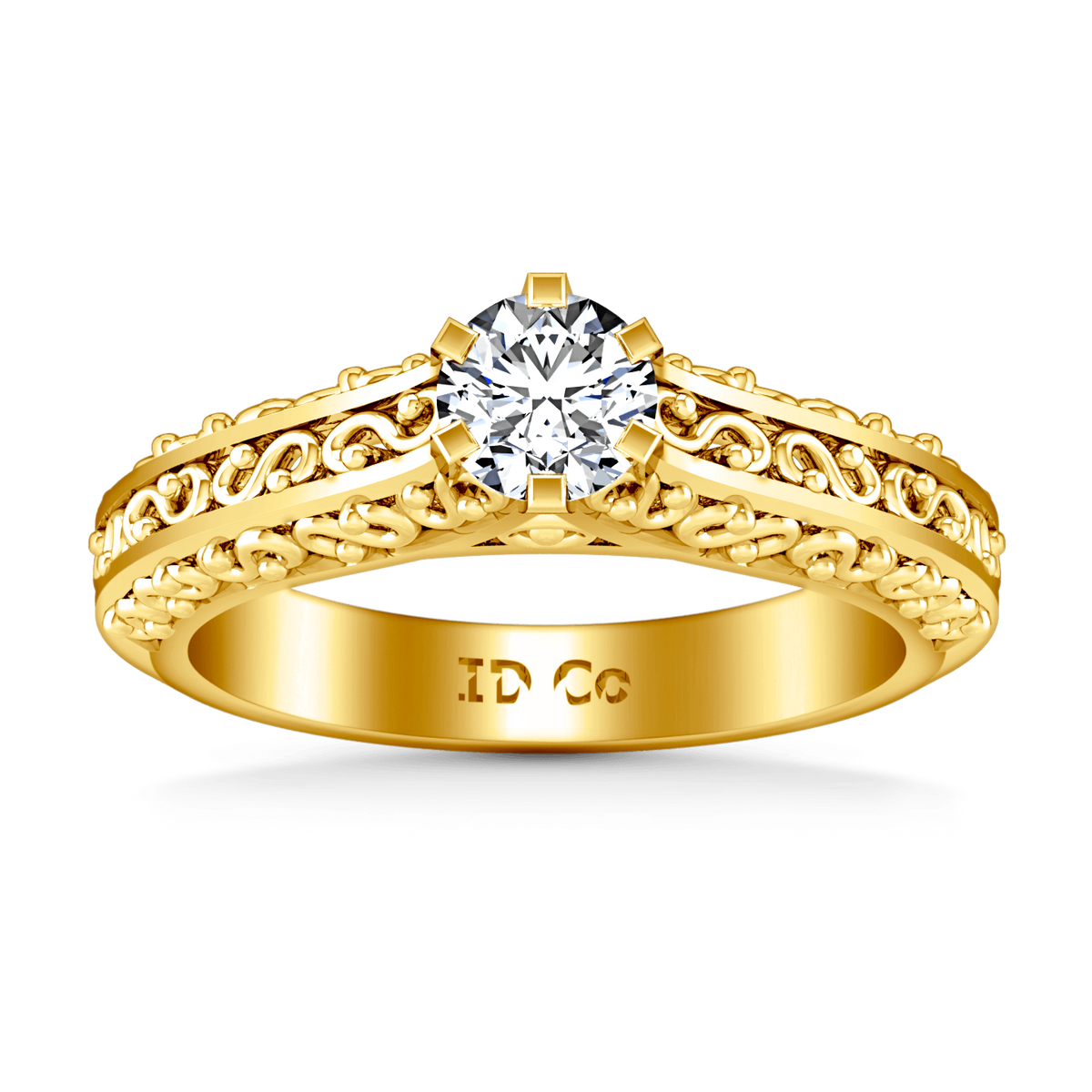 Solitaire Diamond Engagement Ring Whitney 14K Yellow Gold