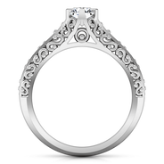 Round Diamond Solitaire Engagement Ring Whitney 14K White Gold