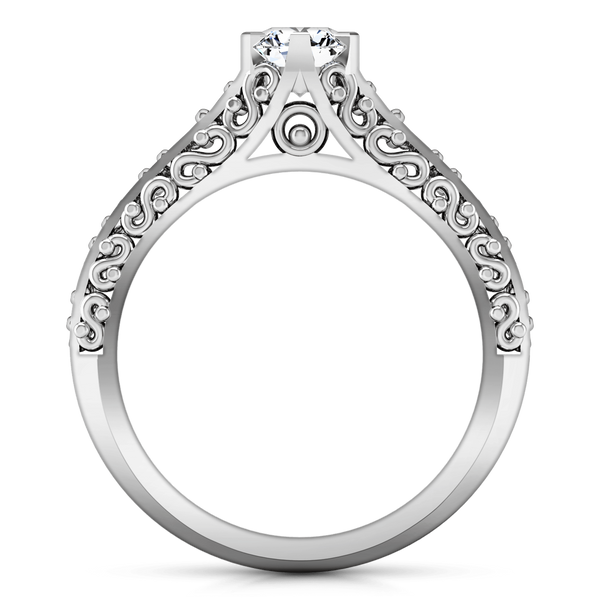 Round Diamond Solitaire Engagement Ring Whitney 14K White Gold