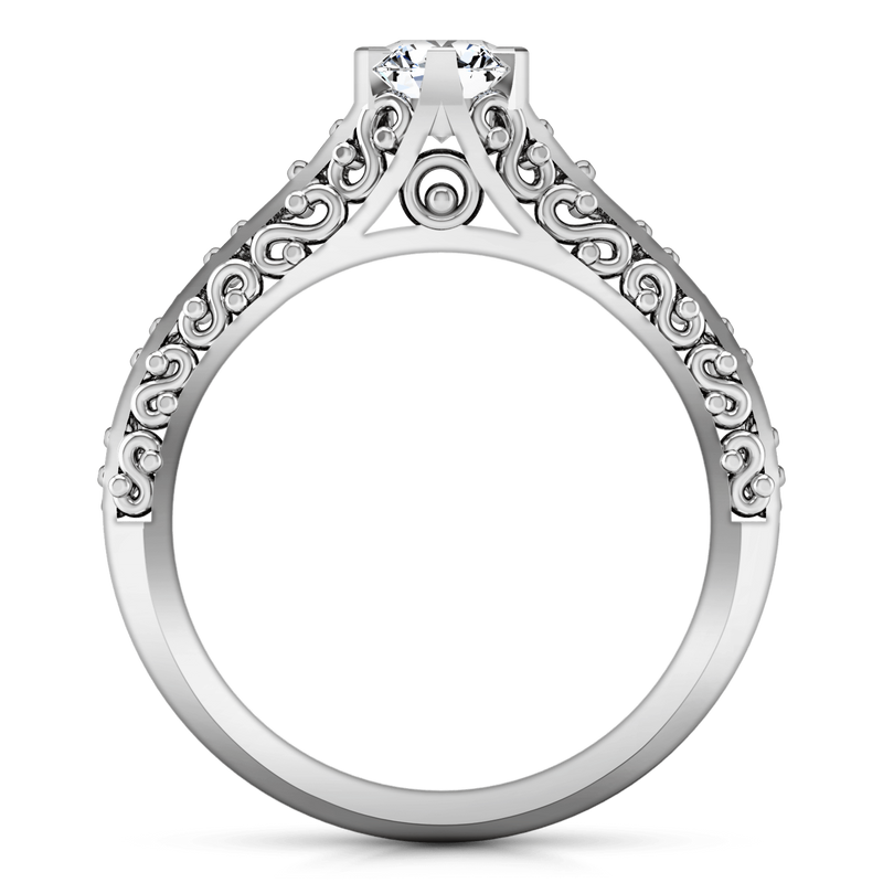 Round Diamond Solitaire Engagement Ring Whitney 14K White Gold