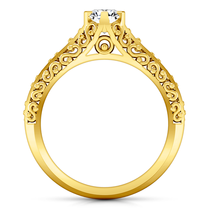 Solitaire Diamond Engagement Ring Whitney 14K Yellow Gold