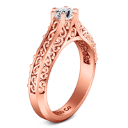 Solitaire Diamond Engagement Ring Whitney 14K Rose Gold
