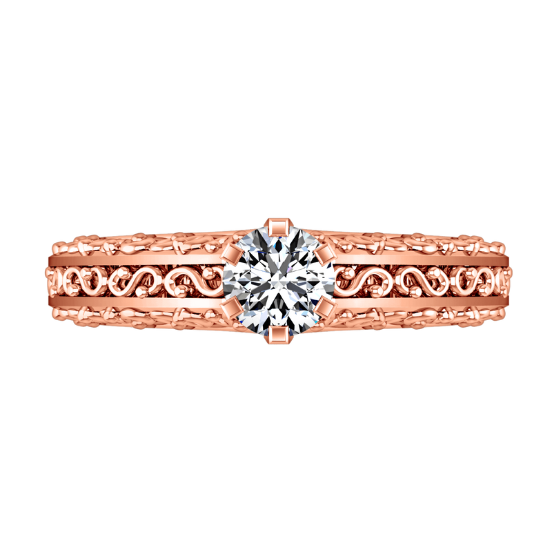 Solitaire Diamond Engagement Ring Whitney 14K Rose Gold
