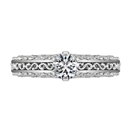 Round Diamond Solitaire Engagement Ring Whitney 14K White Gold