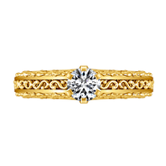 Solitaire Diamond Engagement Ring Whitney 14K Yellow Gold