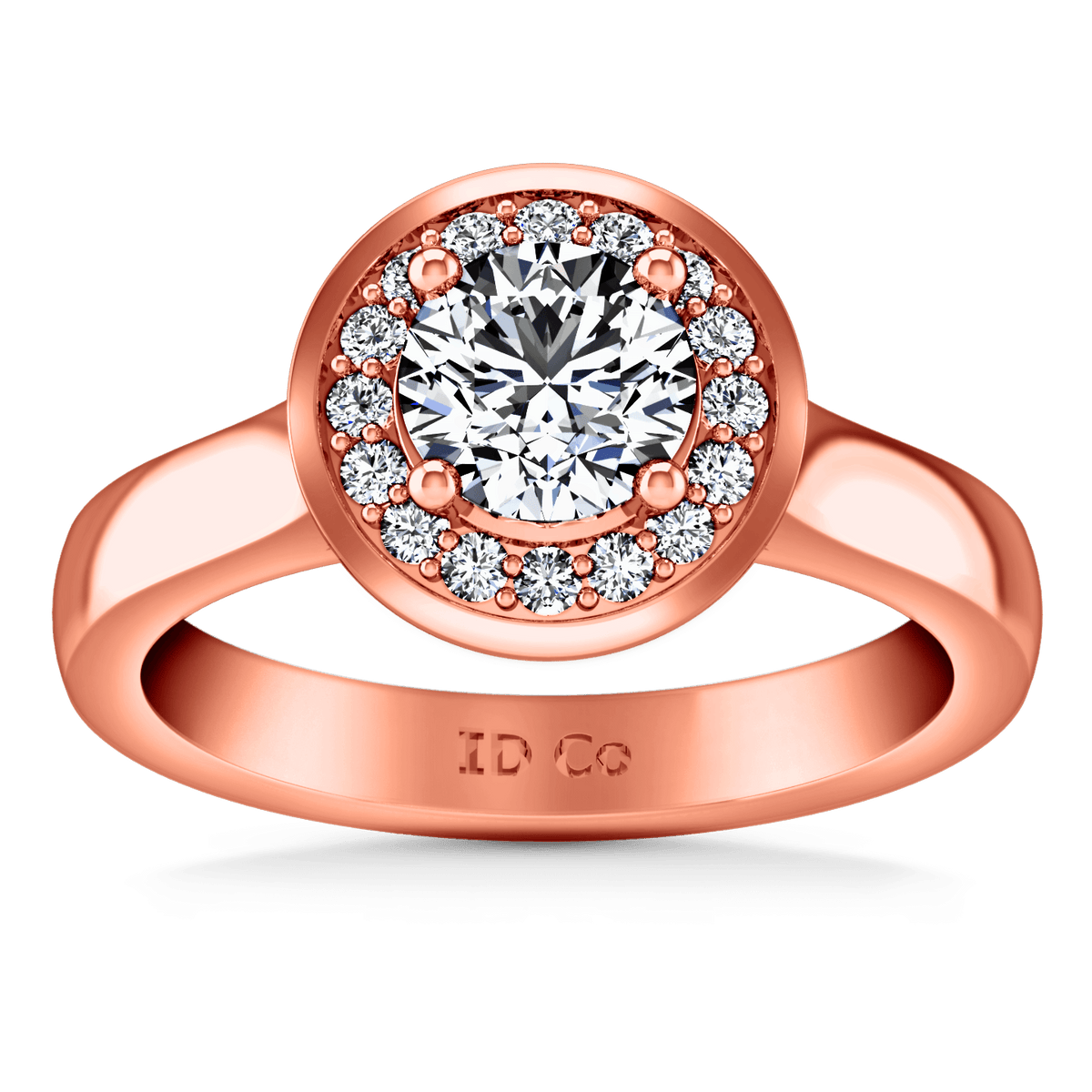 Halo Diamond  Engagement Ring Erica 14K Rose Gold