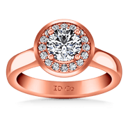 Halo Diamond  Engagement Ring Erica 14K Rose Gold