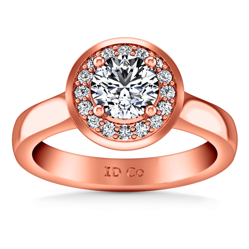 Halo Diamond  Engagement Ring Erica 14K Rose Gold