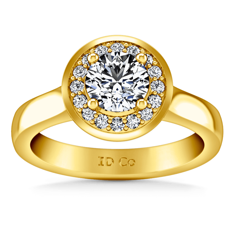 Halo Diamond  Engagement Ring Erica 14K Yellow Gold