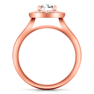 Halo Diamond  Engagement Ring Erica 14K Rose Gold