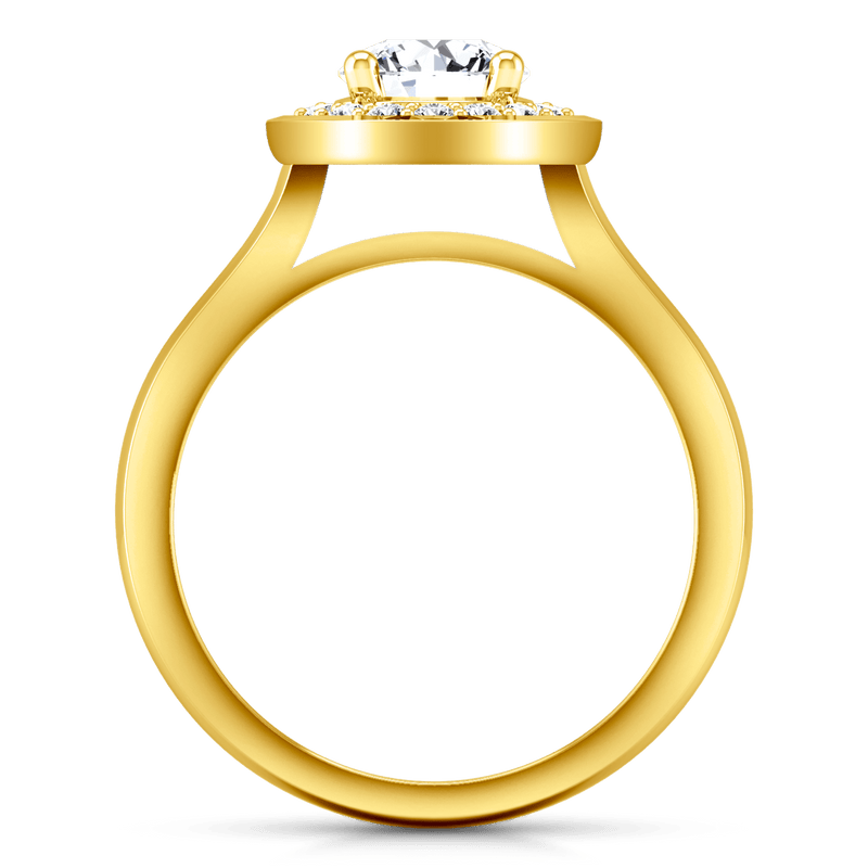 Halo Diamond  Engagement Ring Erica 14K Yellow Gold