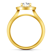 Halo Diamond  Engagement Ring Erica 14K Yellow Gold