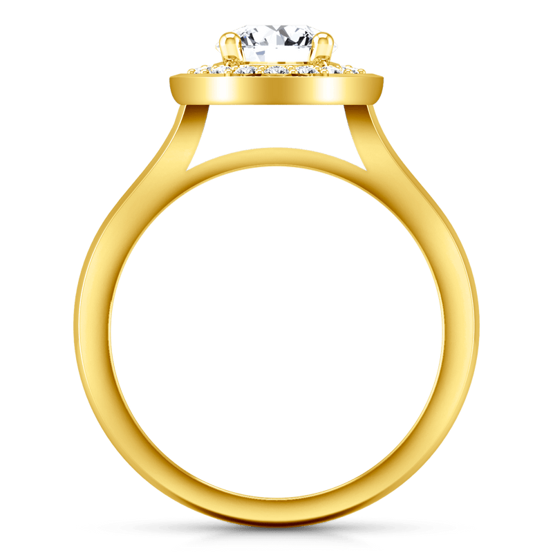 Halo Diamond  Engagement Ring Erica 14K Yellow Gold
