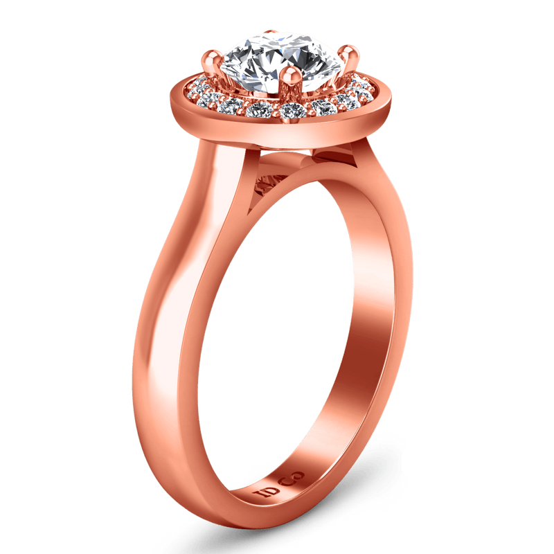 Halo Diamond  Engagement Ring Erica 14K Rose Gold