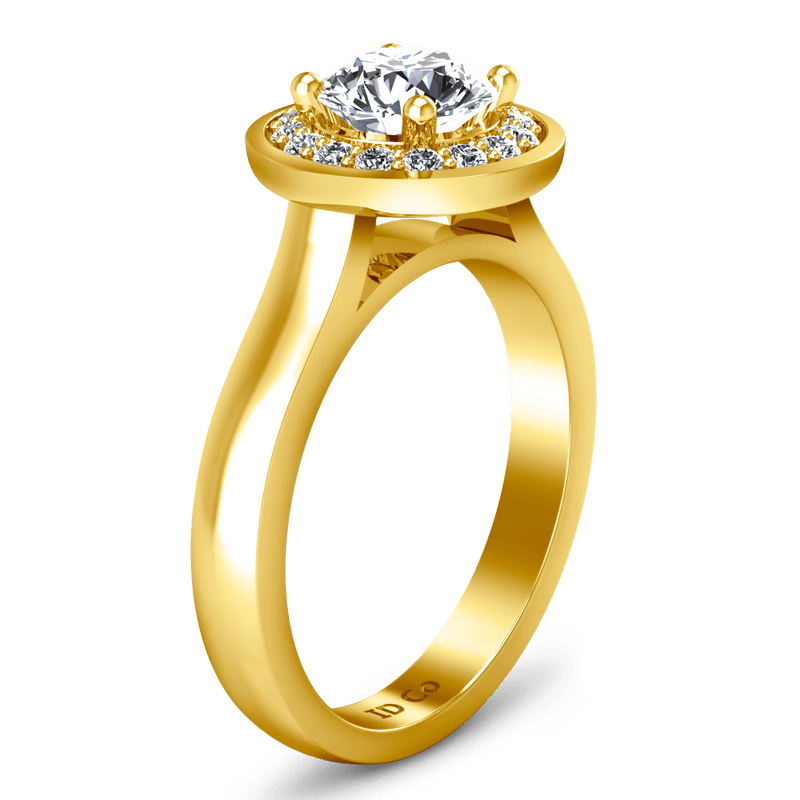 Halo Diamond  Engagement Ring Erica 14K Yellow Gold
