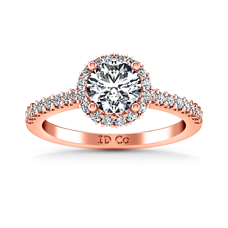 Halo Diamond  Engagement Ring Bethany 14K Rose Gold