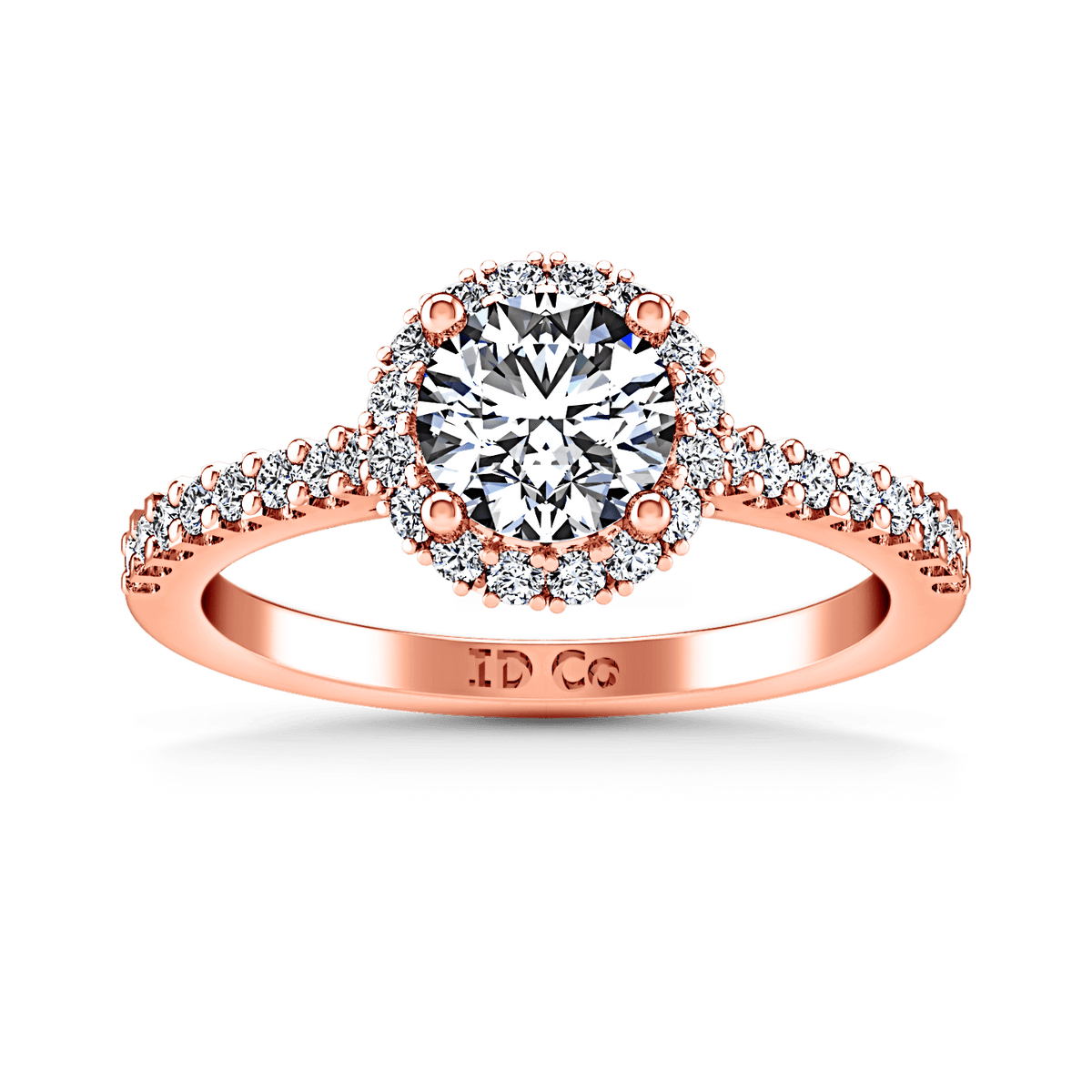 Halo Diamond  Engagement Ring Bethany 14K Rose Gold