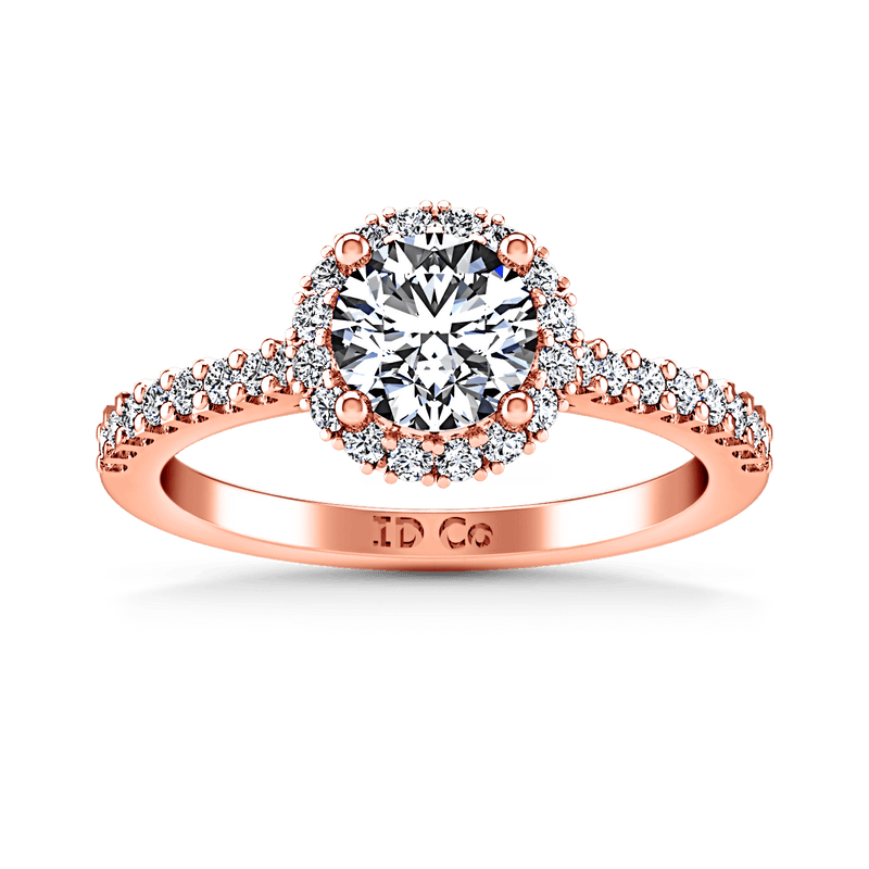 Halo Diamond  Engagement Ring Bethany 14K Rose Gold