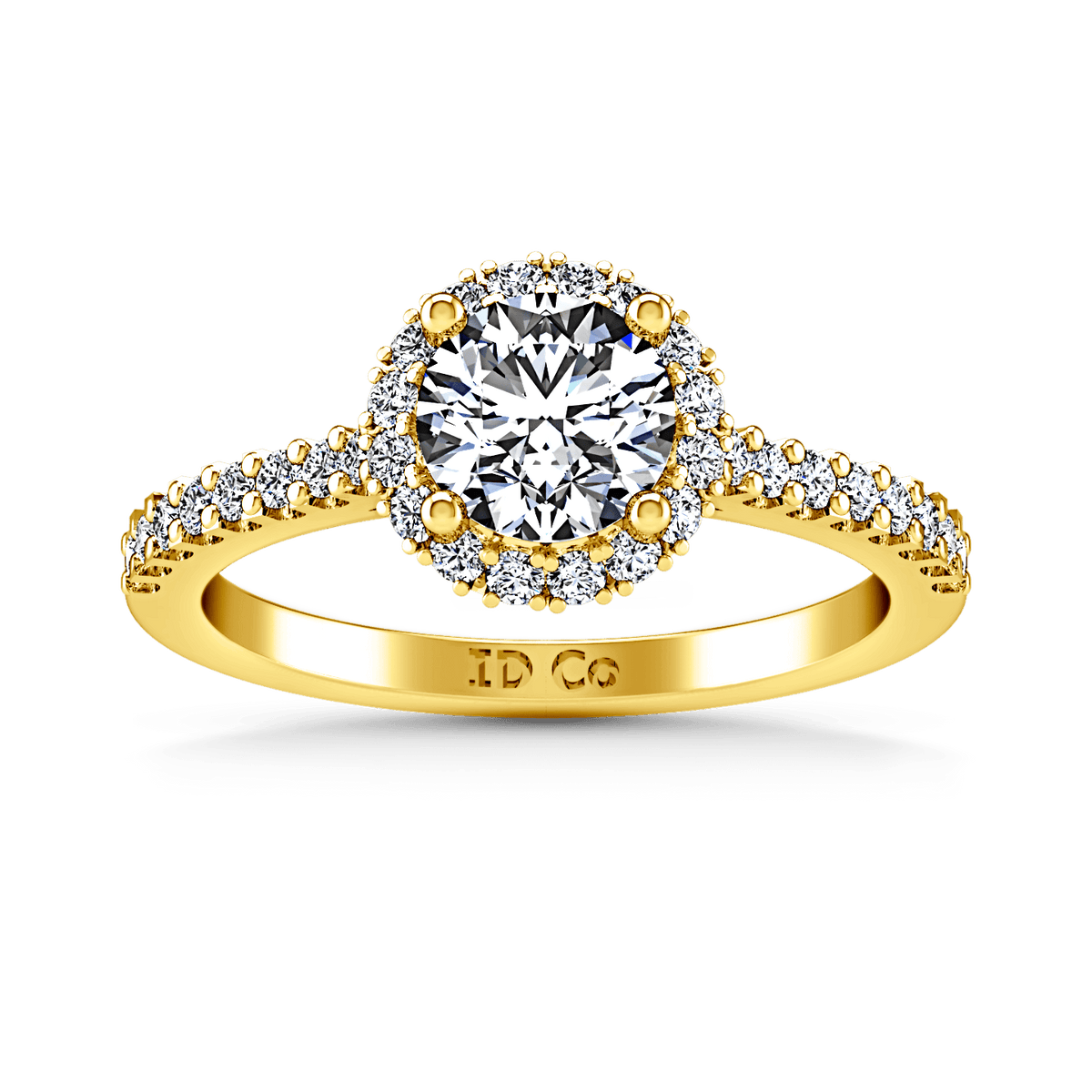 Halo Diamond  Engagement Ring Bethany 14K Yellow Gold