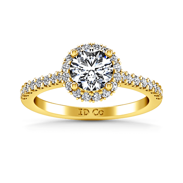 Halo Diamond  Engagement Ring Bethany 14K Yellow Gold